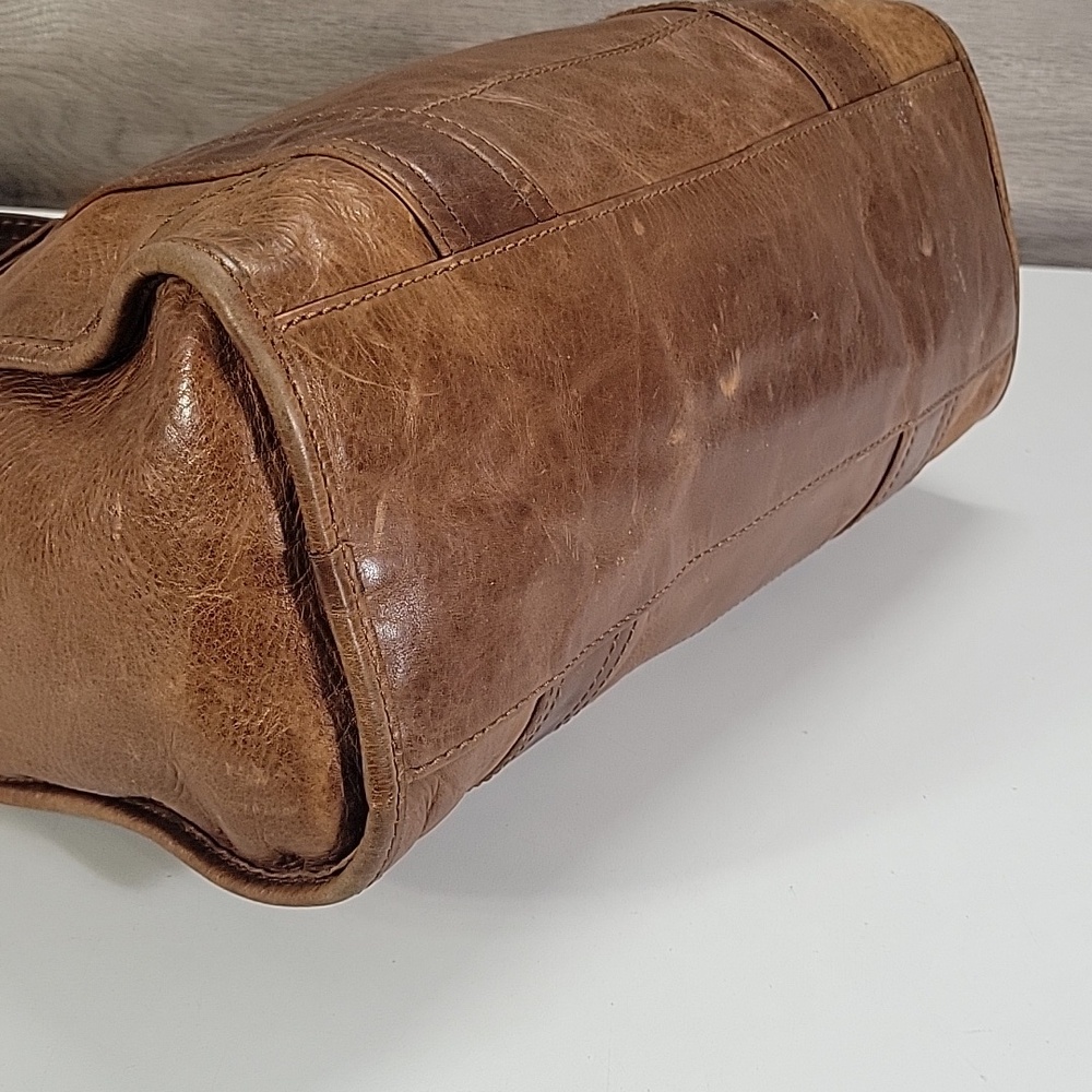 Frye Classic Brown Leather Crossbody Tote Bag - Picture 9 of 16